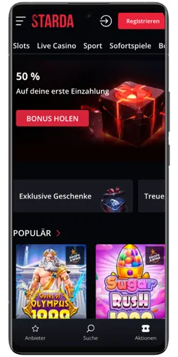 Starda Casino Webseite besuchen