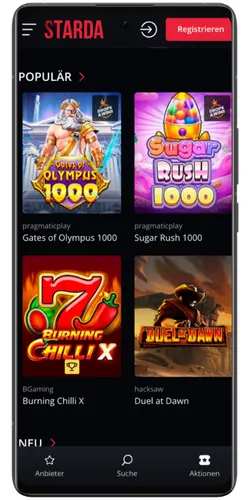 Starda Casino APK öffnen