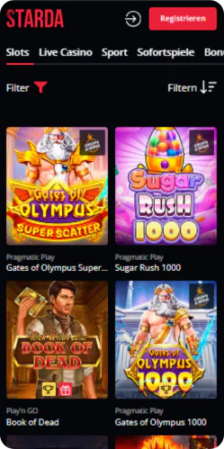 Starda verfügbare Slots