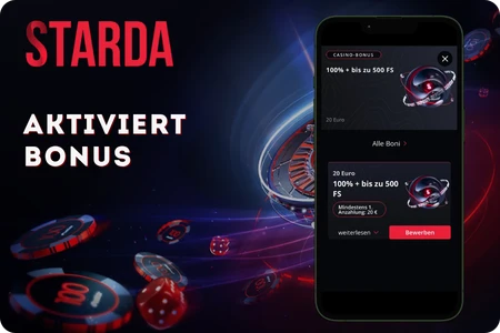 Starda Bonus ohne Einzahlung aktivieren